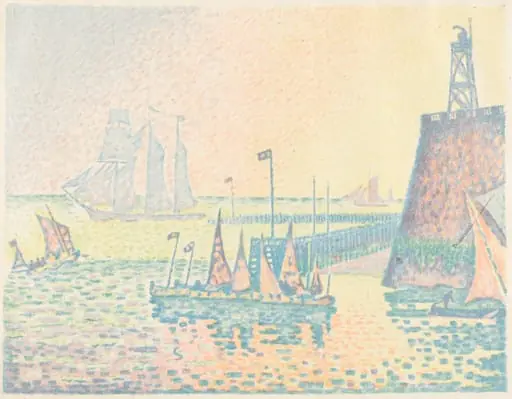 Evening (Le soir), by Paul Signac, ink, 1898