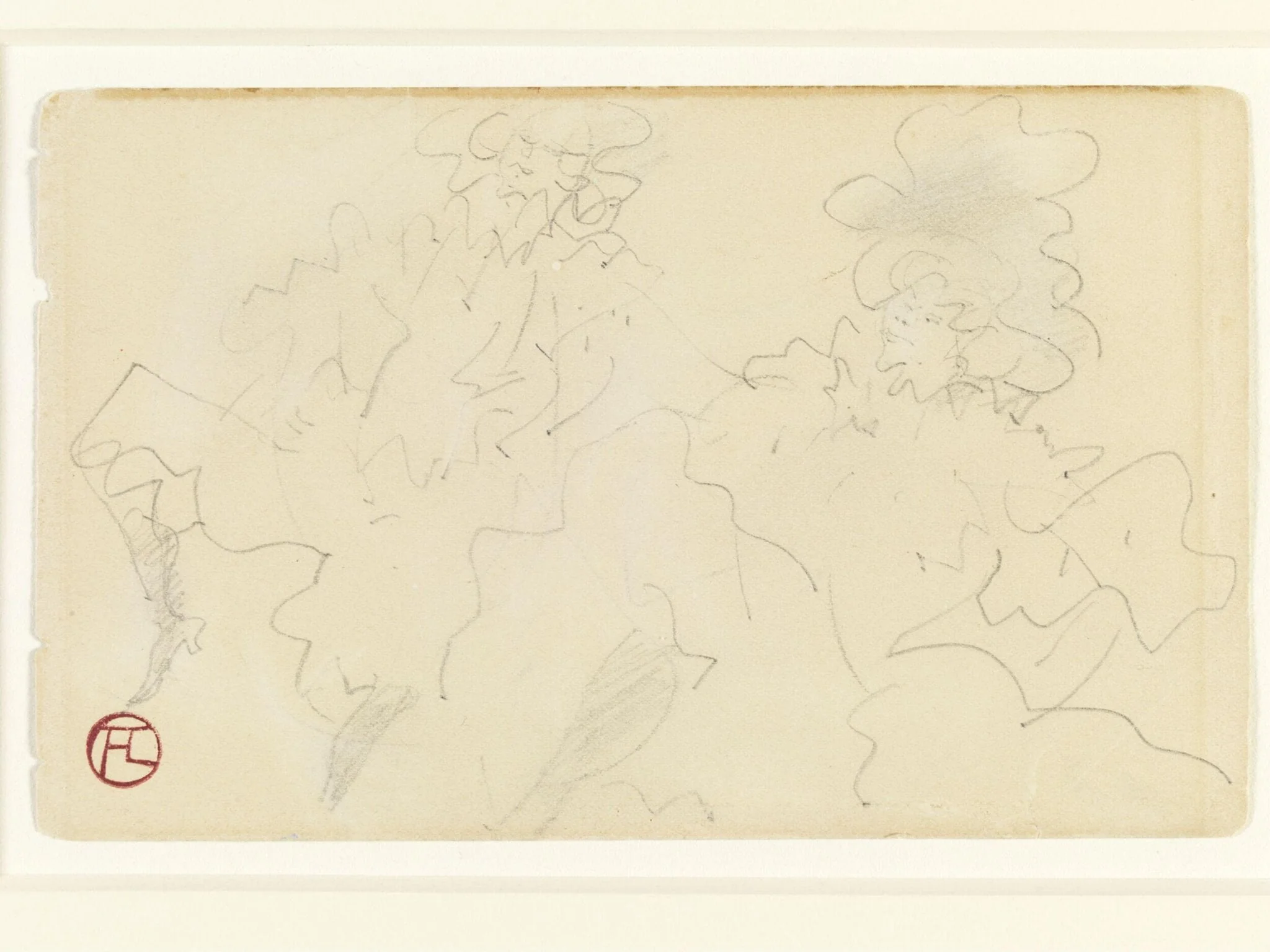 Two women dancing, detail