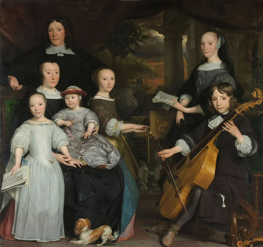 David Leeuw with his Family, by Abraham Lambertsz van den Tempel, oil, 1671