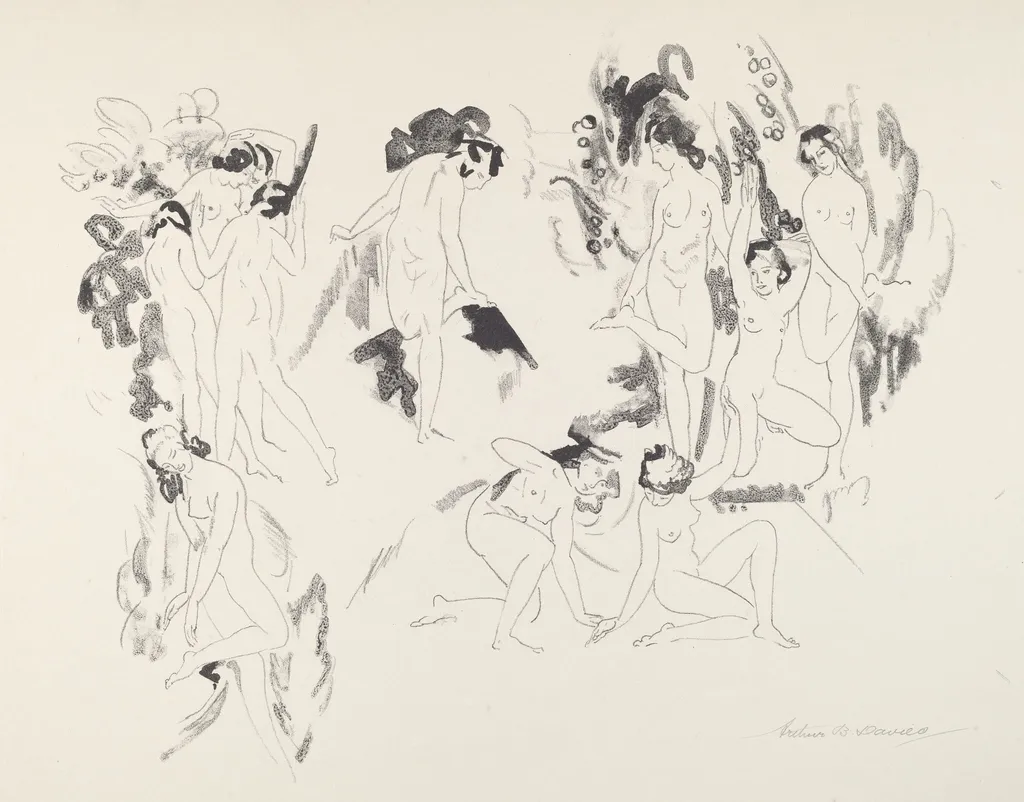 Recurrence, by Arthur Bowen Davies, ink, 1921
