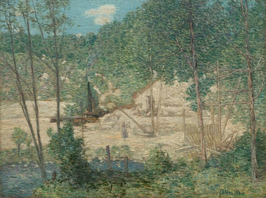 The Building of the Dam, detail