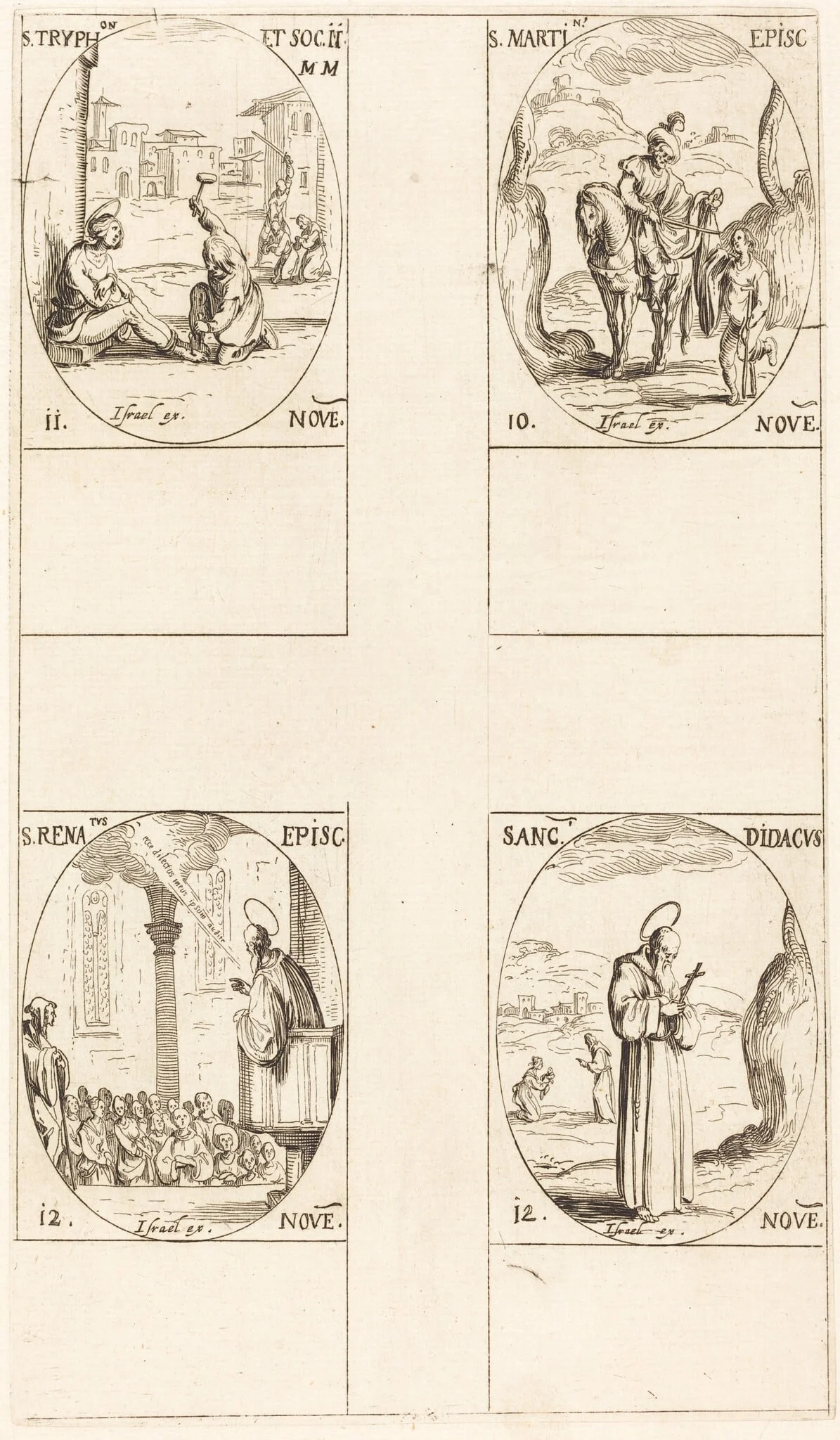 St. Martin; St. Tryphon and Companions; St. Renatus; St. Didacus, detail