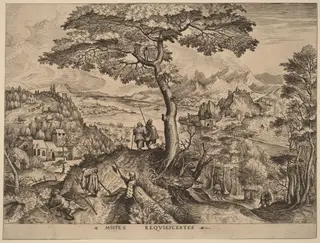 Milites Requiescentes (Soldiers at Rest), by Lucas van Doetechum, ink, 1556