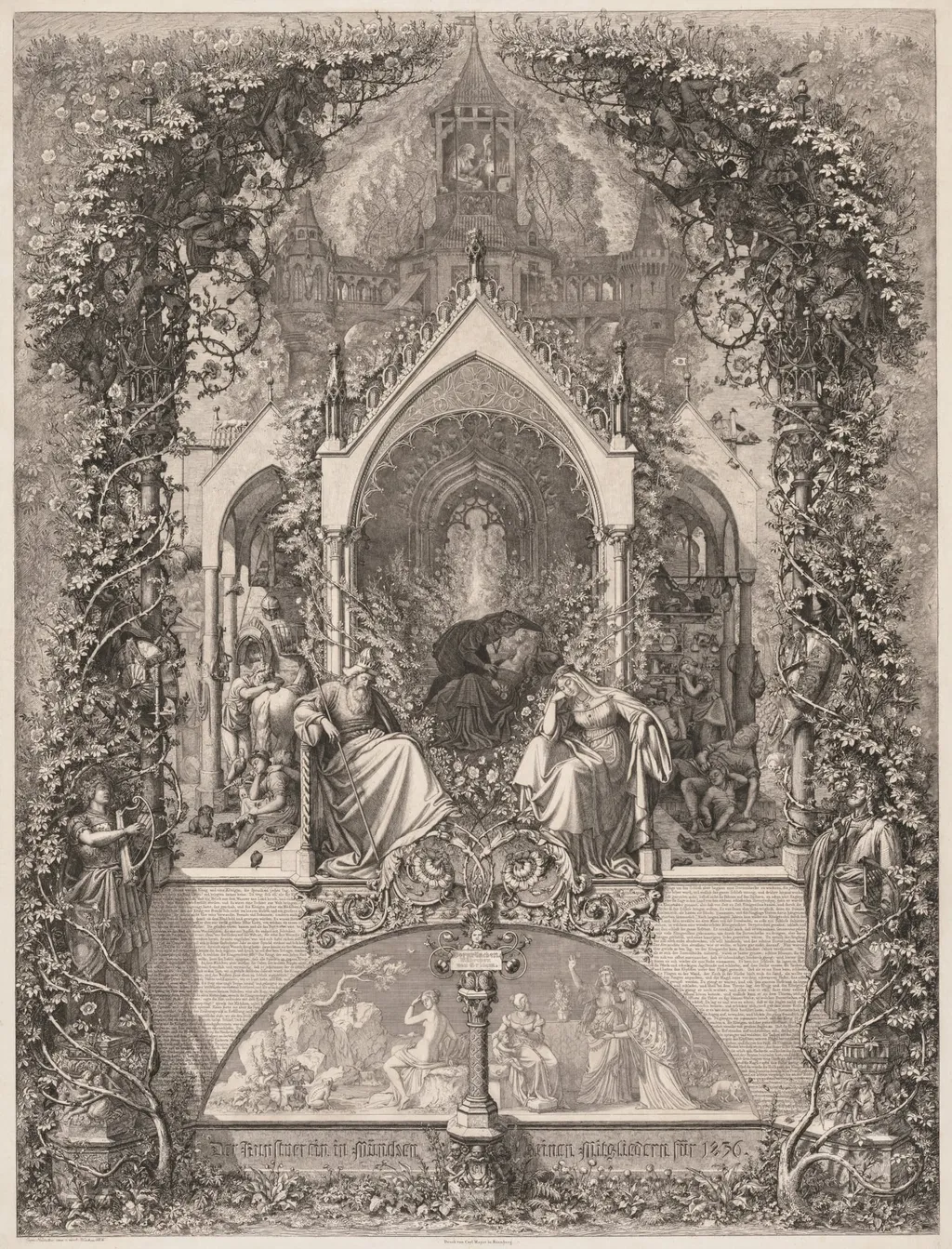 Little Briar Rose (Sleeping Beauty), by Eugen Napoleon Neureuther, 1836