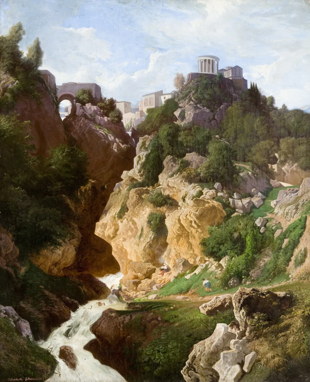 Temple of Vesta in Tivoli, by Awit Szubert, oil, 1858