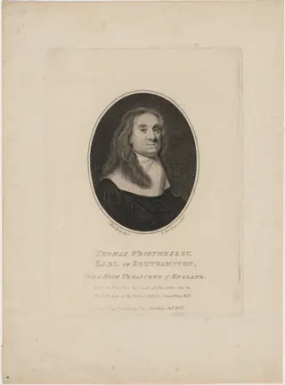 Thomas Wriothesley, Earl of Southampton, by Edward Harding, ink, 1794