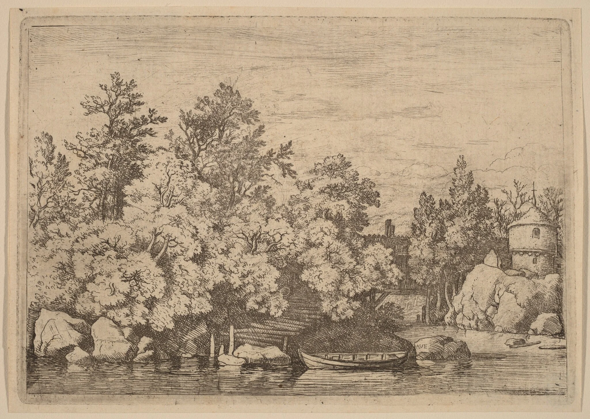 The Cudgel Dam and Covered Bridge, detail