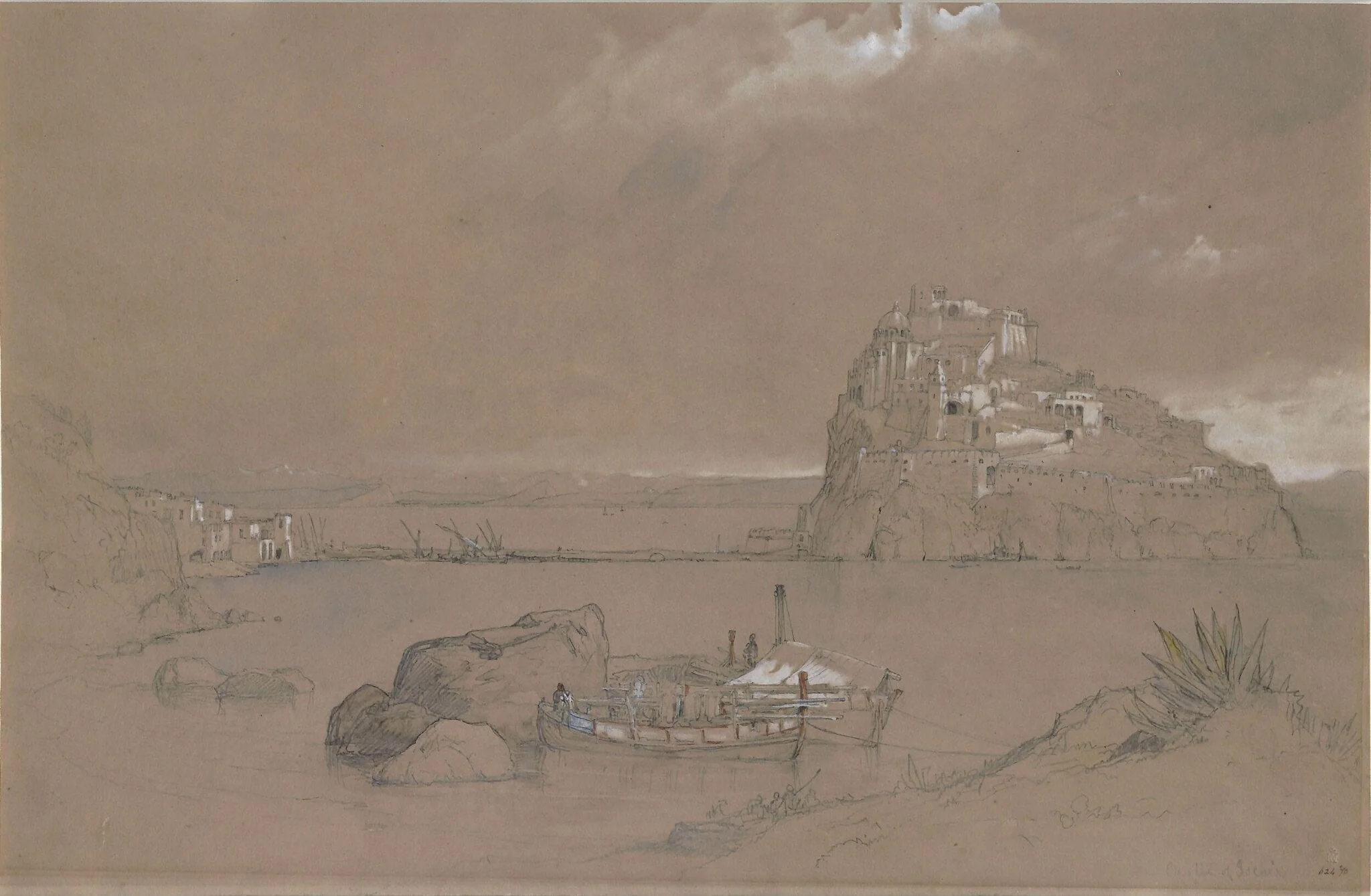 The Castle of Ischia, Bay of Naples, detail