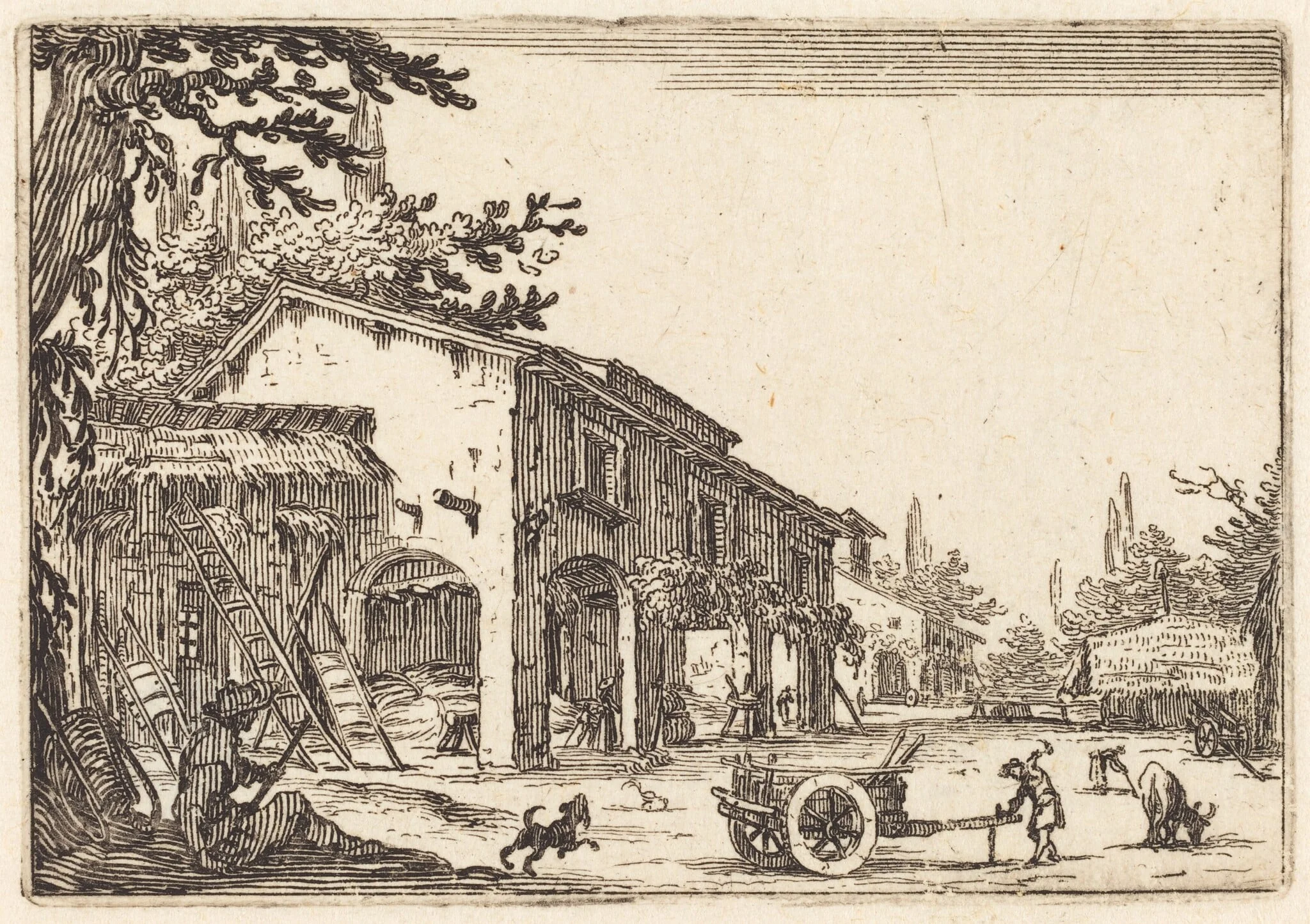 Courtyard of a Farm, detail