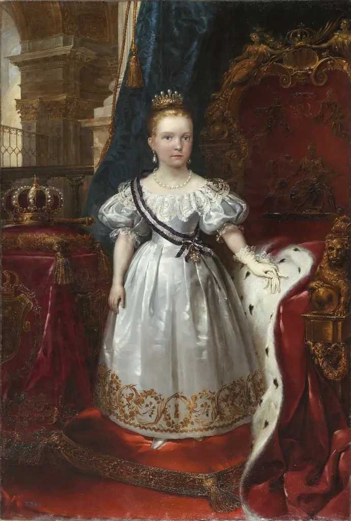 Isabel II, niña, by Carlos Luis de Ribera y Fieve, oil, 1835