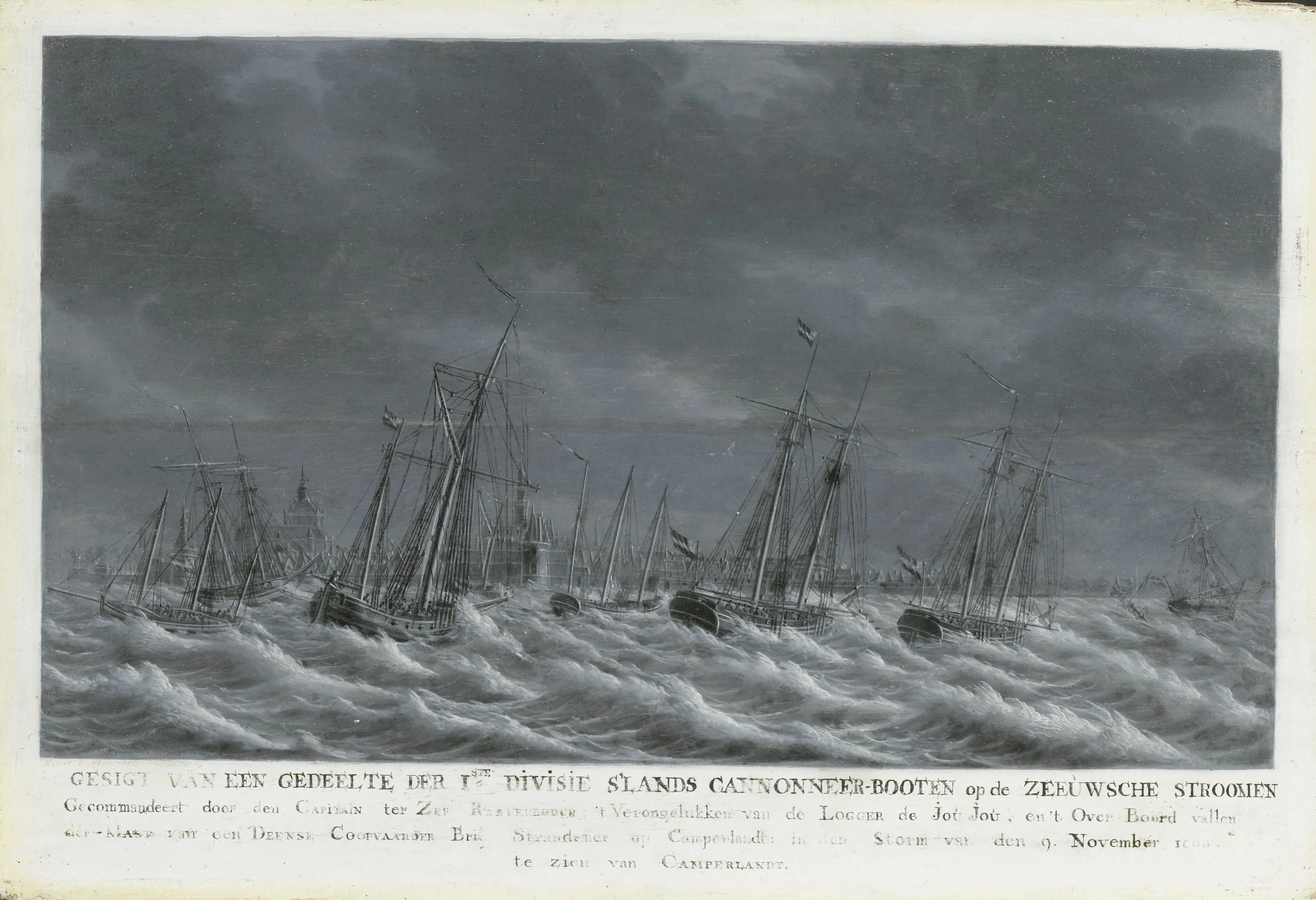 Batavian Fleet before Veere, 9 November 1800, detail