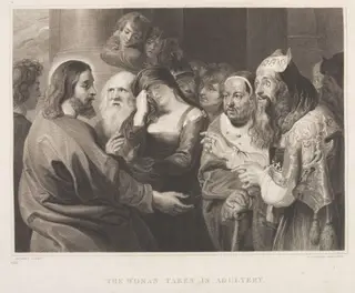 The Woman Taken in Adultery, by William Bromley