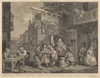 Canvassing for Votes, by Charles Grignion, ink, 1757