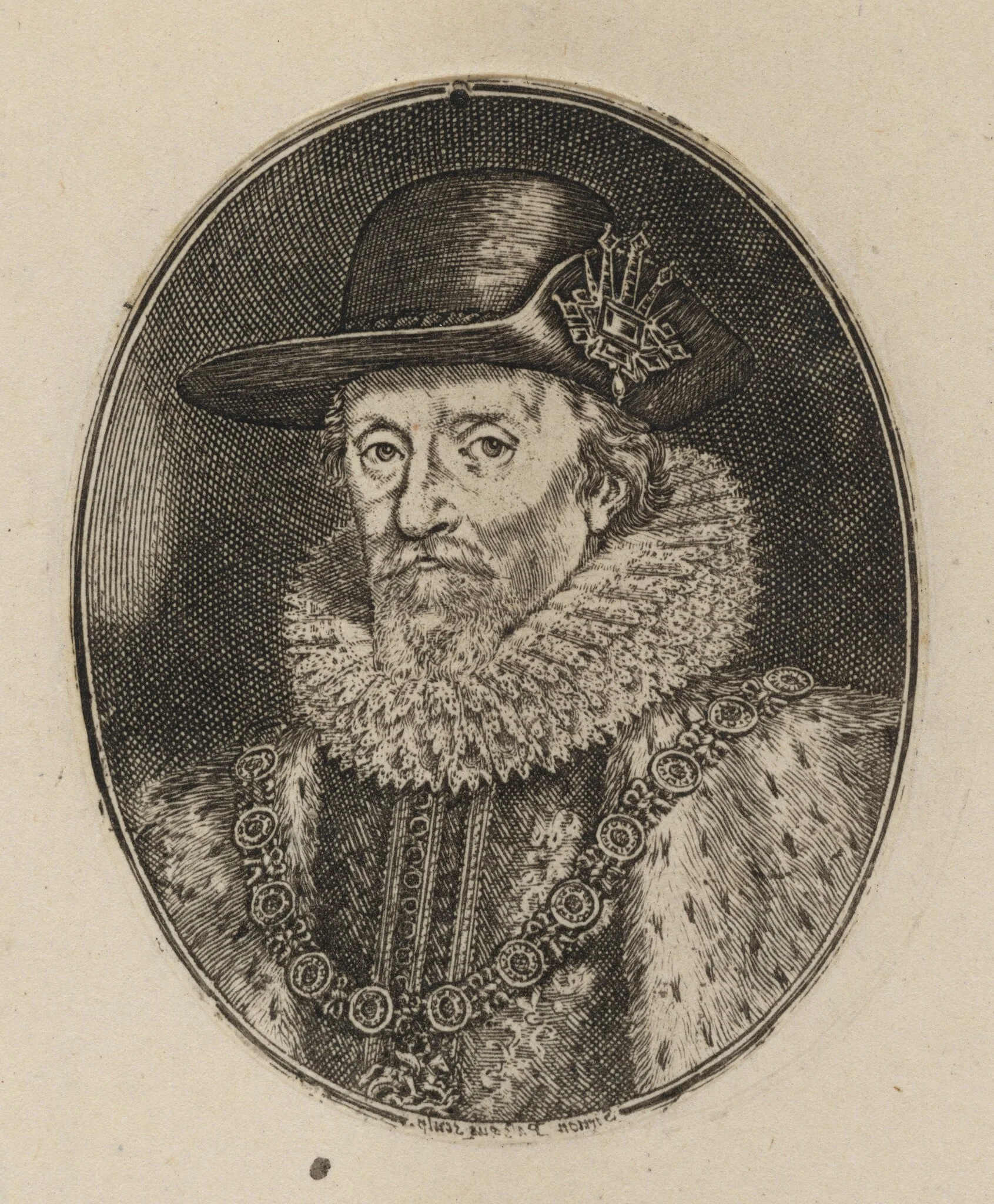James I, King of England [top half], detail