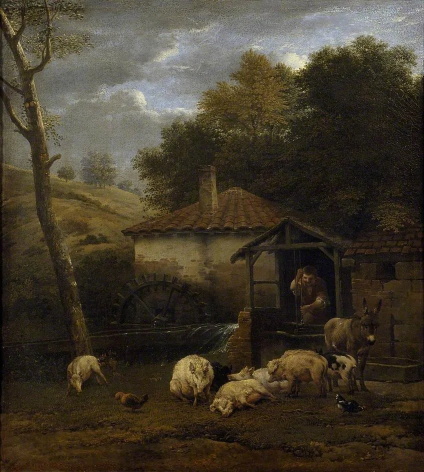 Farmyard with Animals, detail