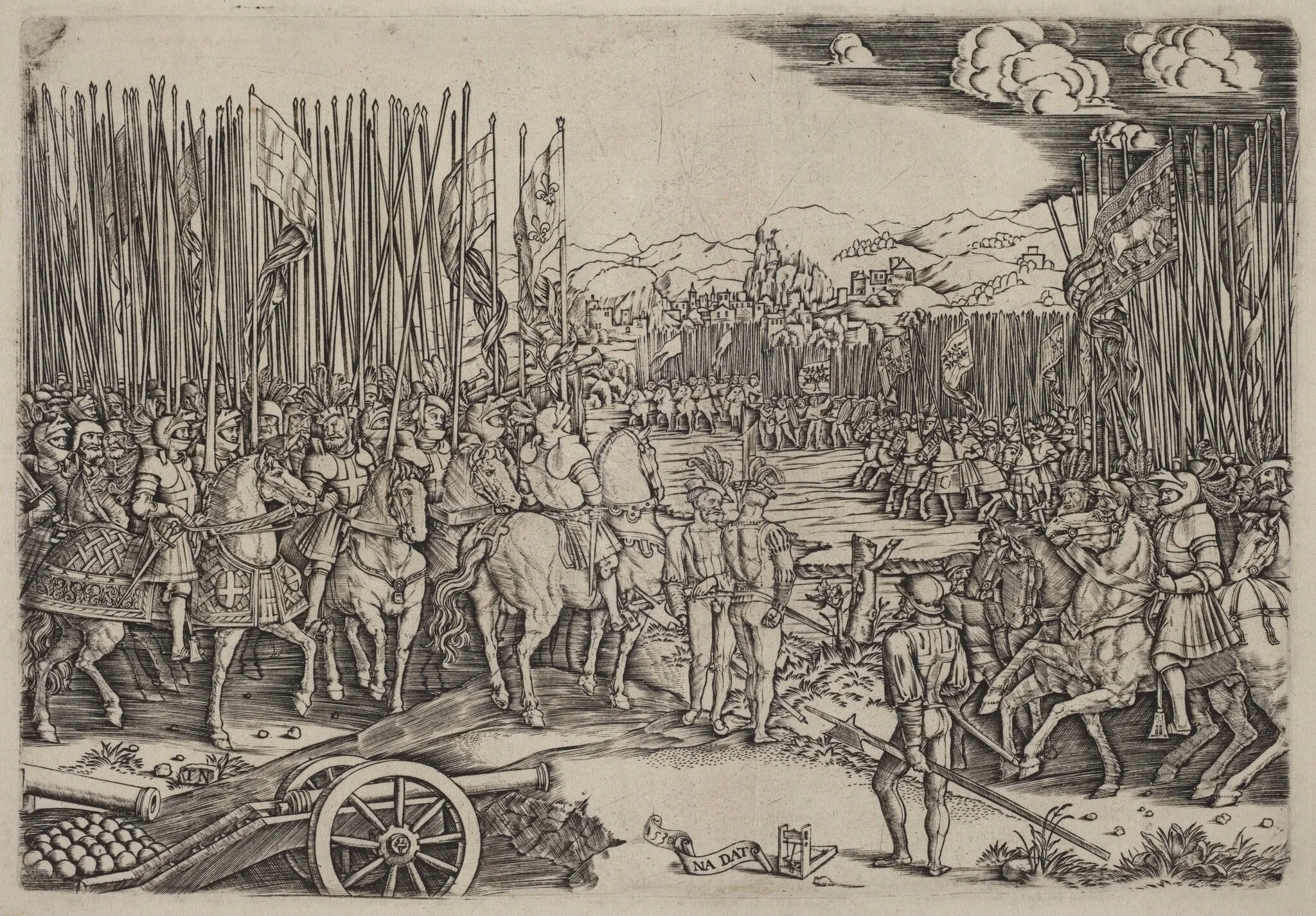 The Two Armies at the Battle of Ravenna, detail