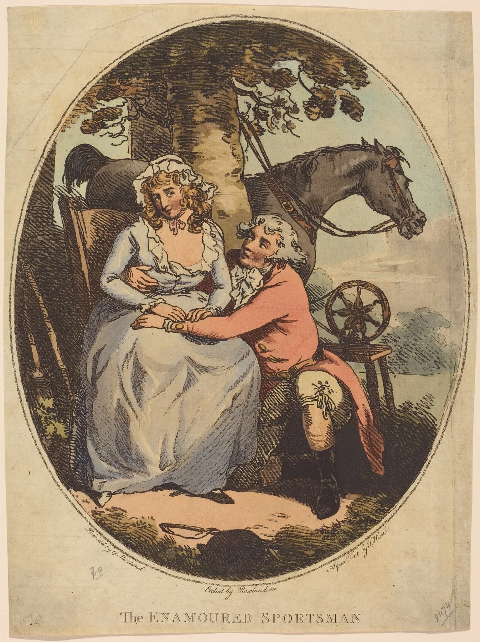 The Enamoured Sportsman, detail