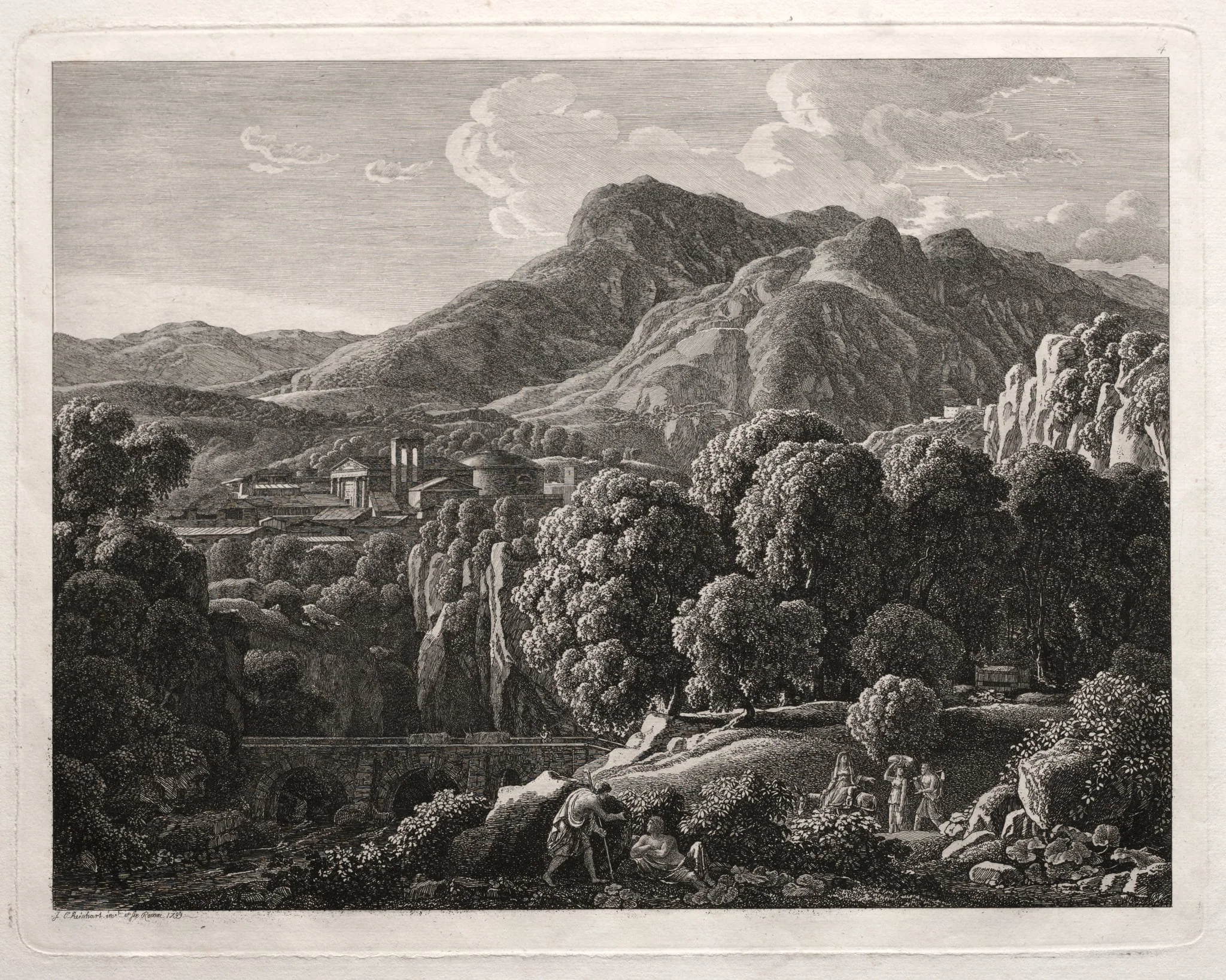 Heroic Landscape: Landscape with Town and River, detail