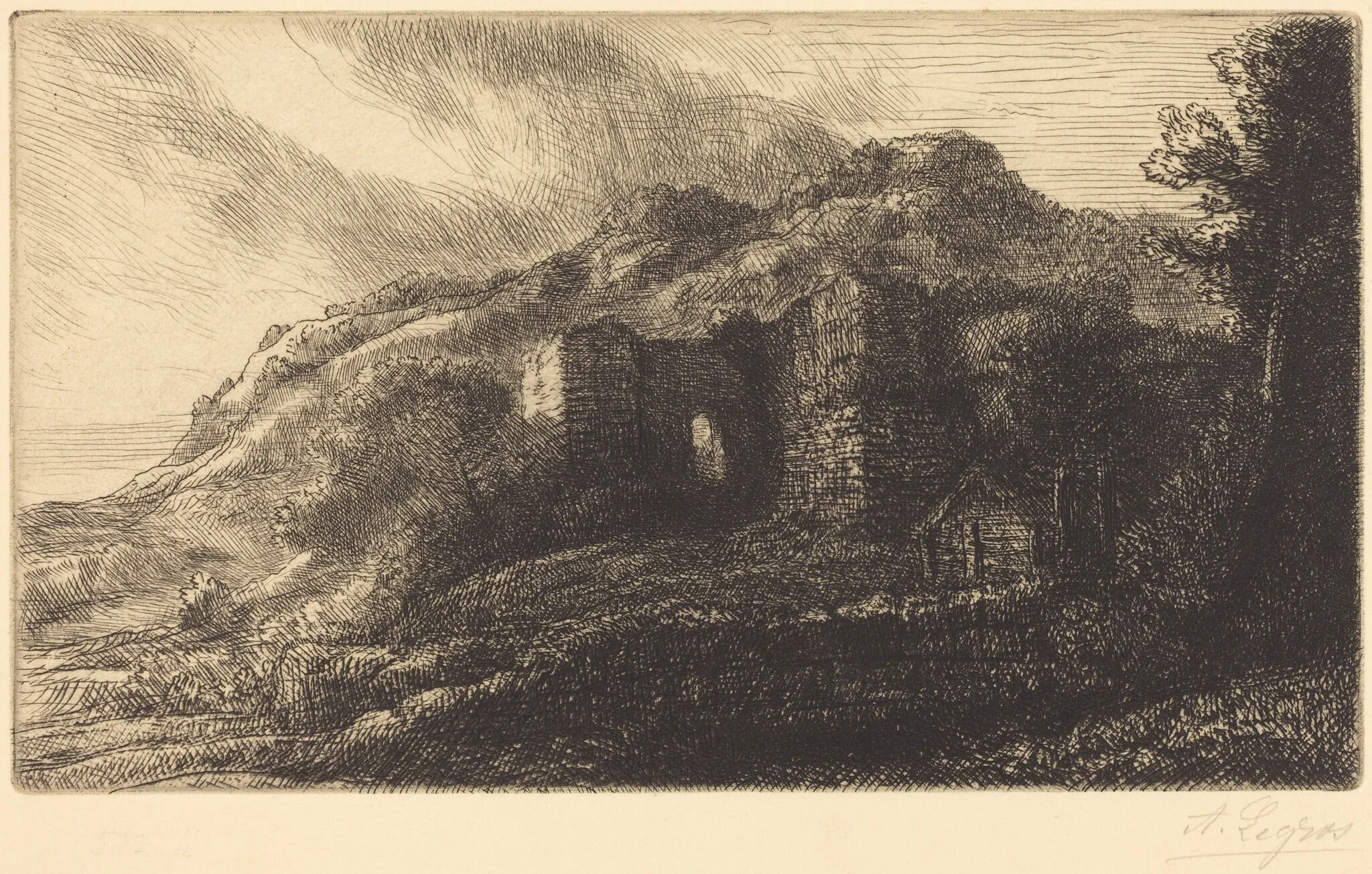 Ruins of a Chateau (Les ruines du chateau), detail