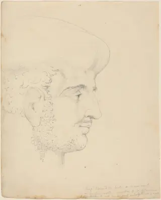 King Edward, by William Blake, graphite, 1819