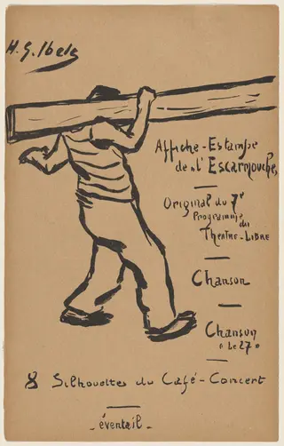 Man Carrying Lumber, by Henri-Gabriel Ibels, ink, 1893
