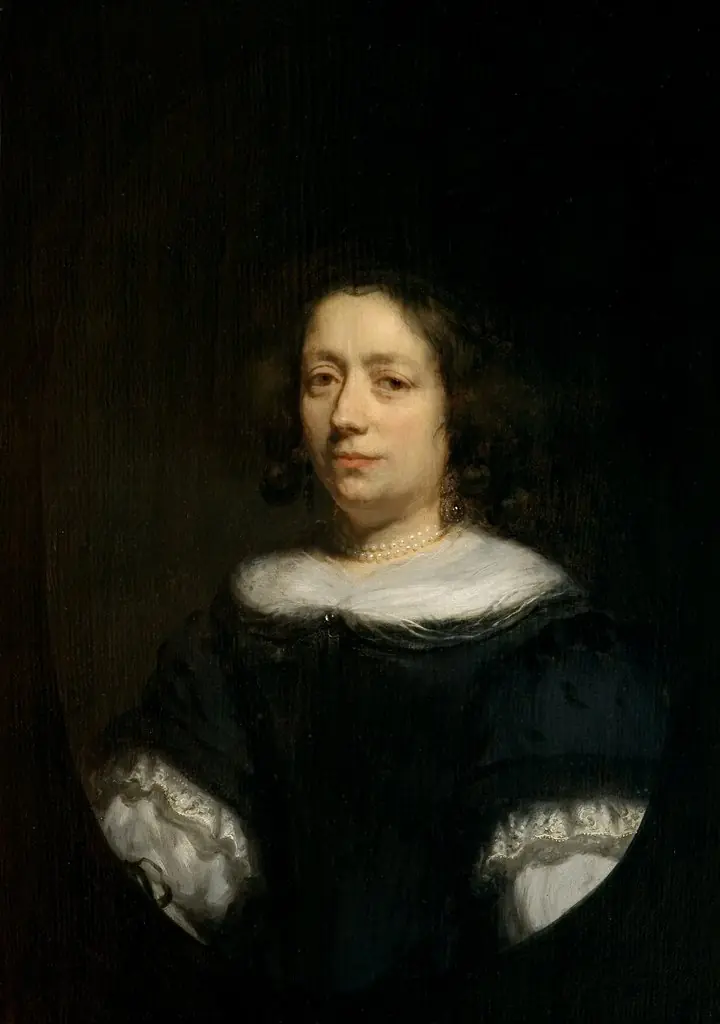 Portrait of a Woman, by Nicolaes Maes, oil, 1673