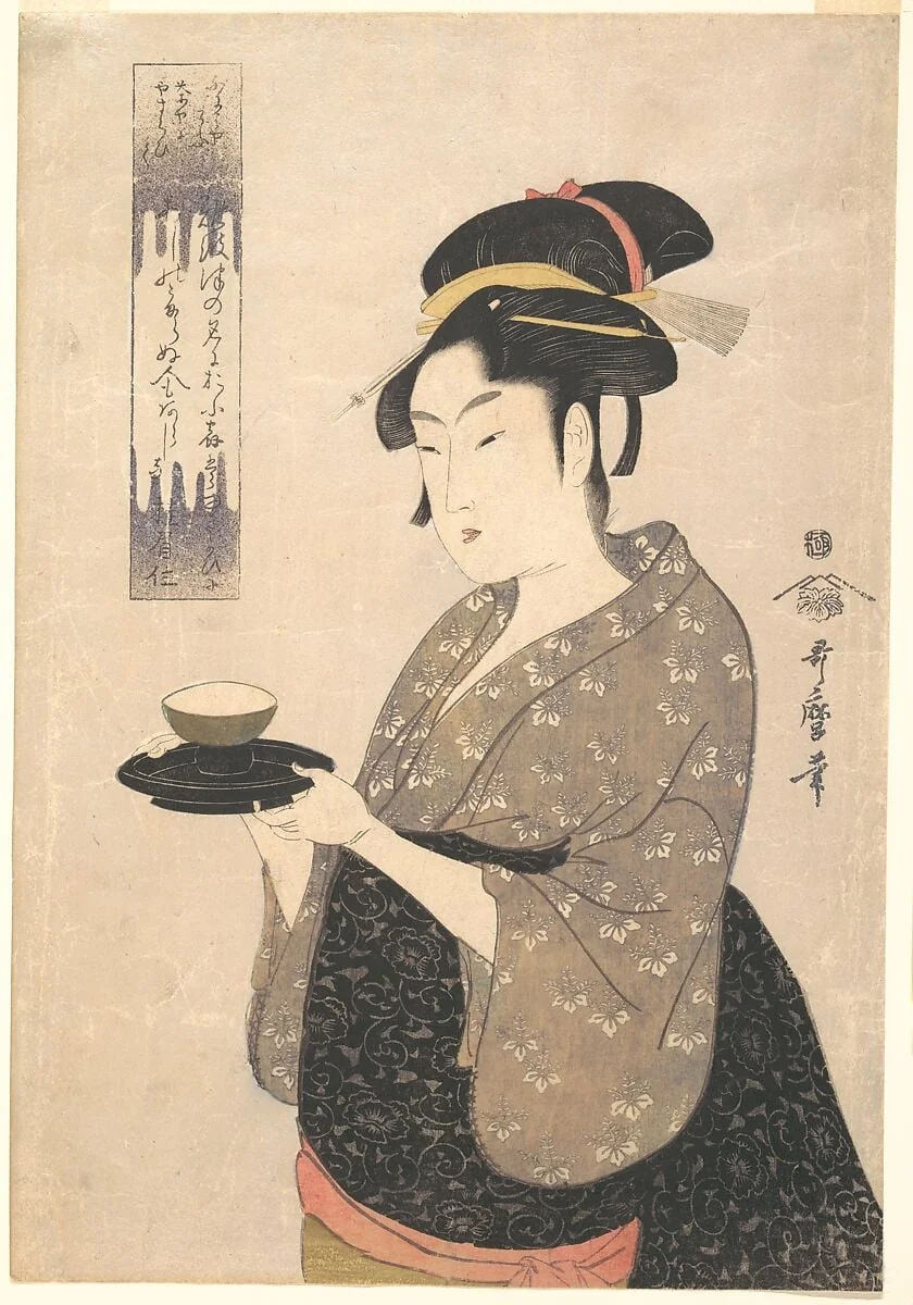 Naniwaya Okita|喜多川歌麿画 難波屋おきた|Okita of the Naniwaya Teahouse, detail