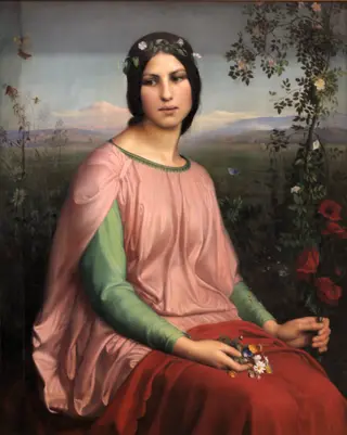 Flower of the Fields, by Louis Janmot, oil, 1845