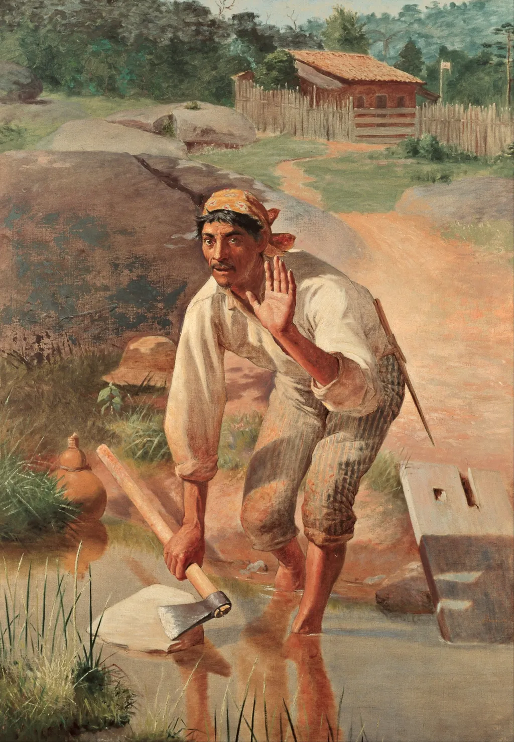 Interrupted Whetting, by José Ferraz de Almeida Júnior, oil, 1898