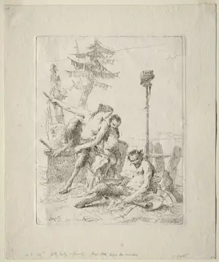 Scherzi di Fantasia: The Happy Satyr and his Family, by Giovanni Battista Tiepolo, 1755