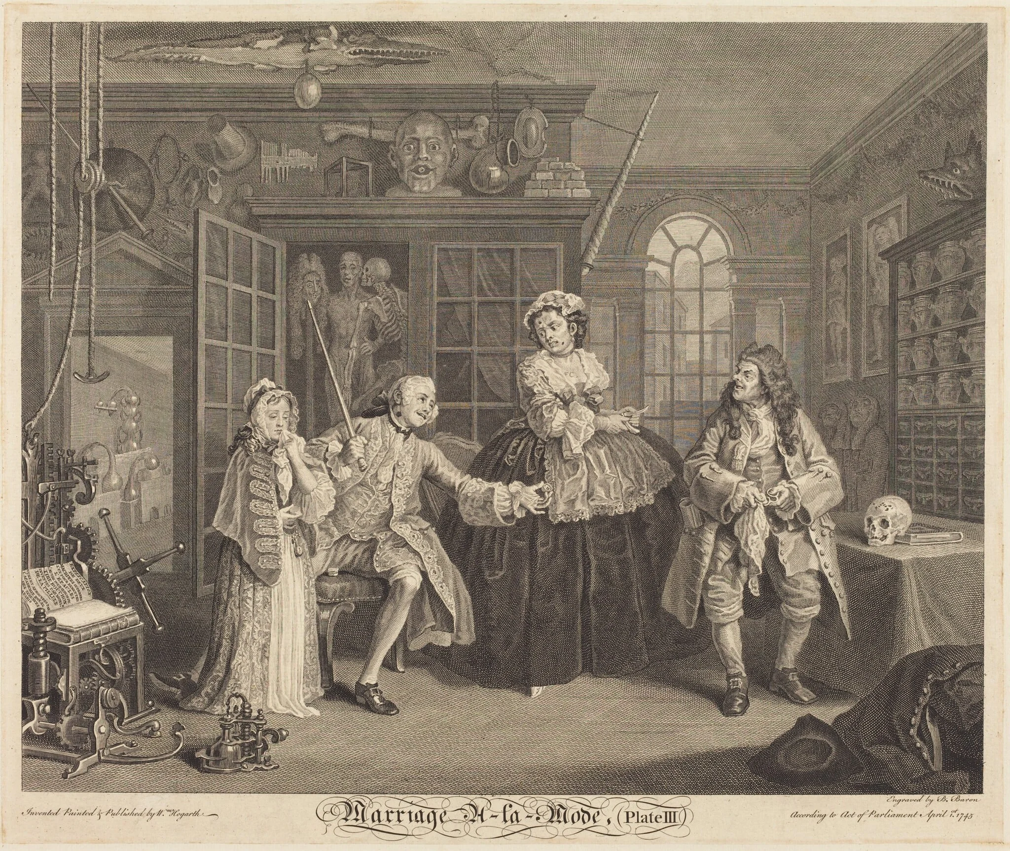 Marriage a la Mode: pl. 3, detail