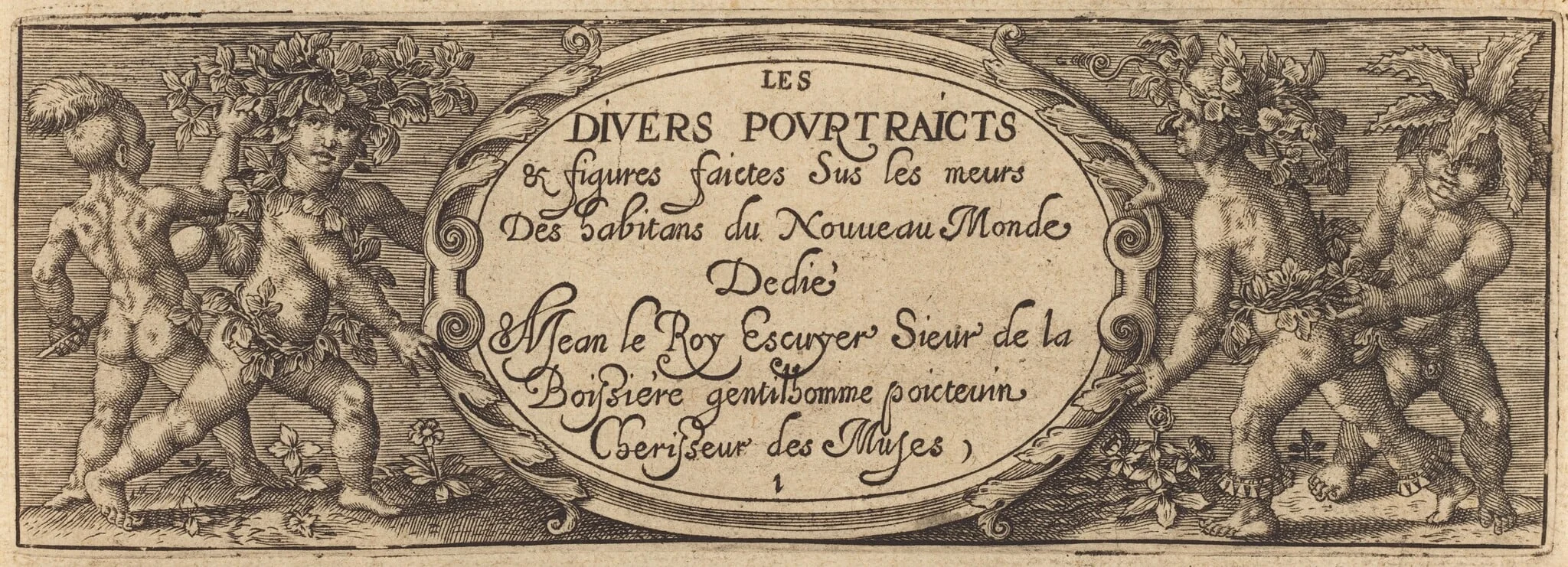 Les divers pourtraicts et figures I (Title Page), detail