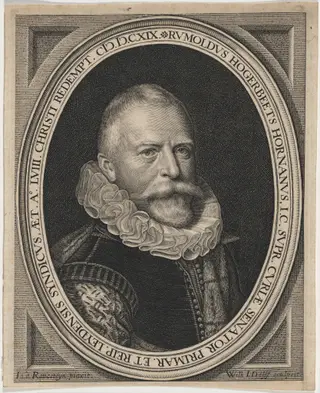 Rumoldus Hogerbeets Hornanus, by Willem Jacobsz Delff, ink, 1619