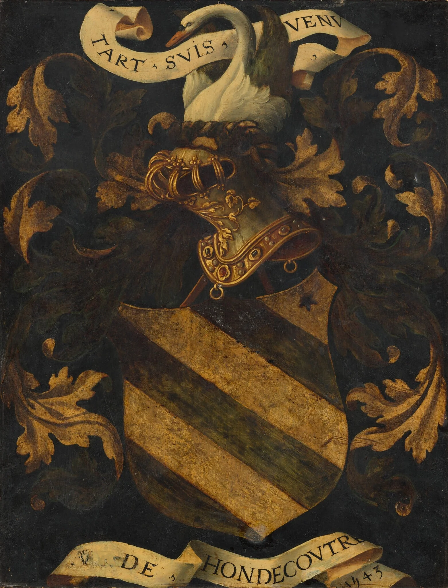 Crested Coat of Arms [reverse], detail