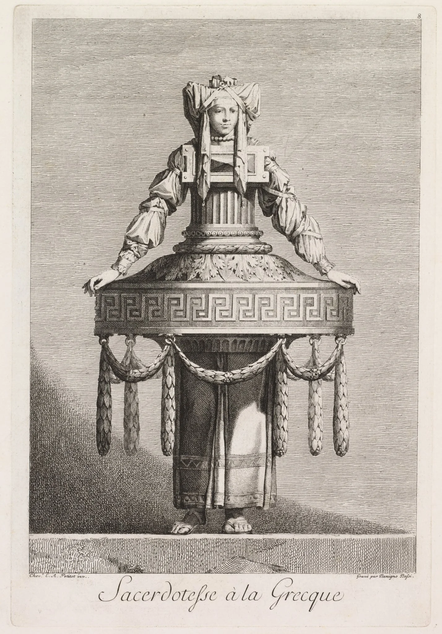Priestess in the Greek Style, Plate 8, detail