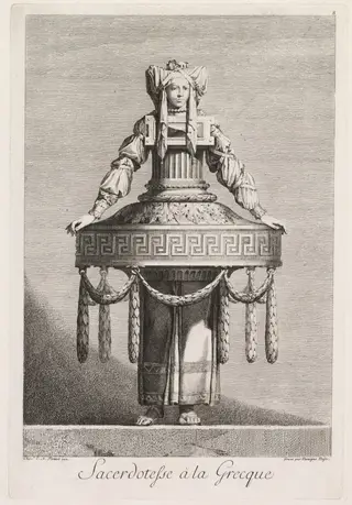 Priestess in the Greek Style, Plate 8, by Benigno Bossi, 1771