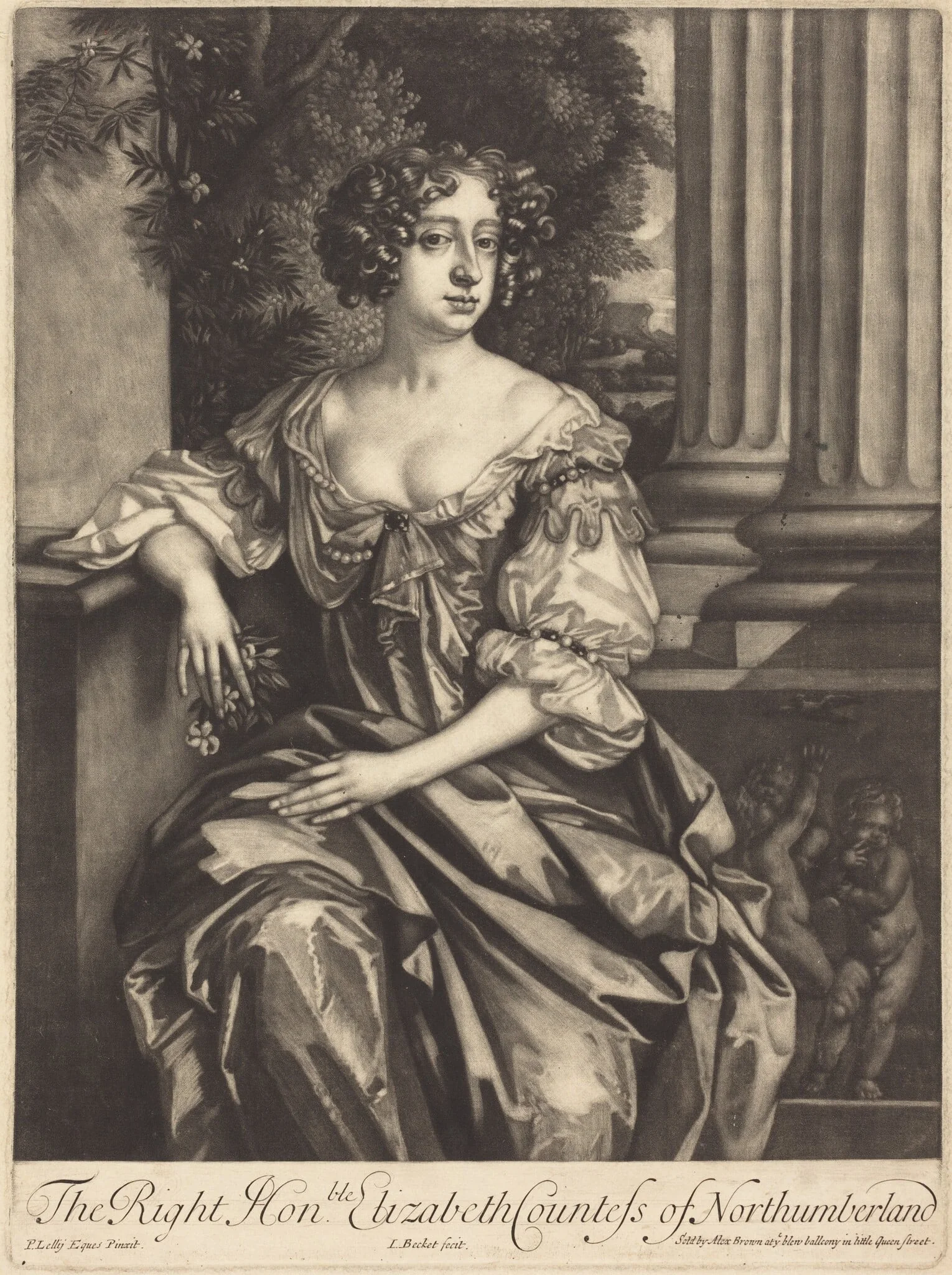 The Right Honorable Elizabeth Countess of Northumberland, detail
