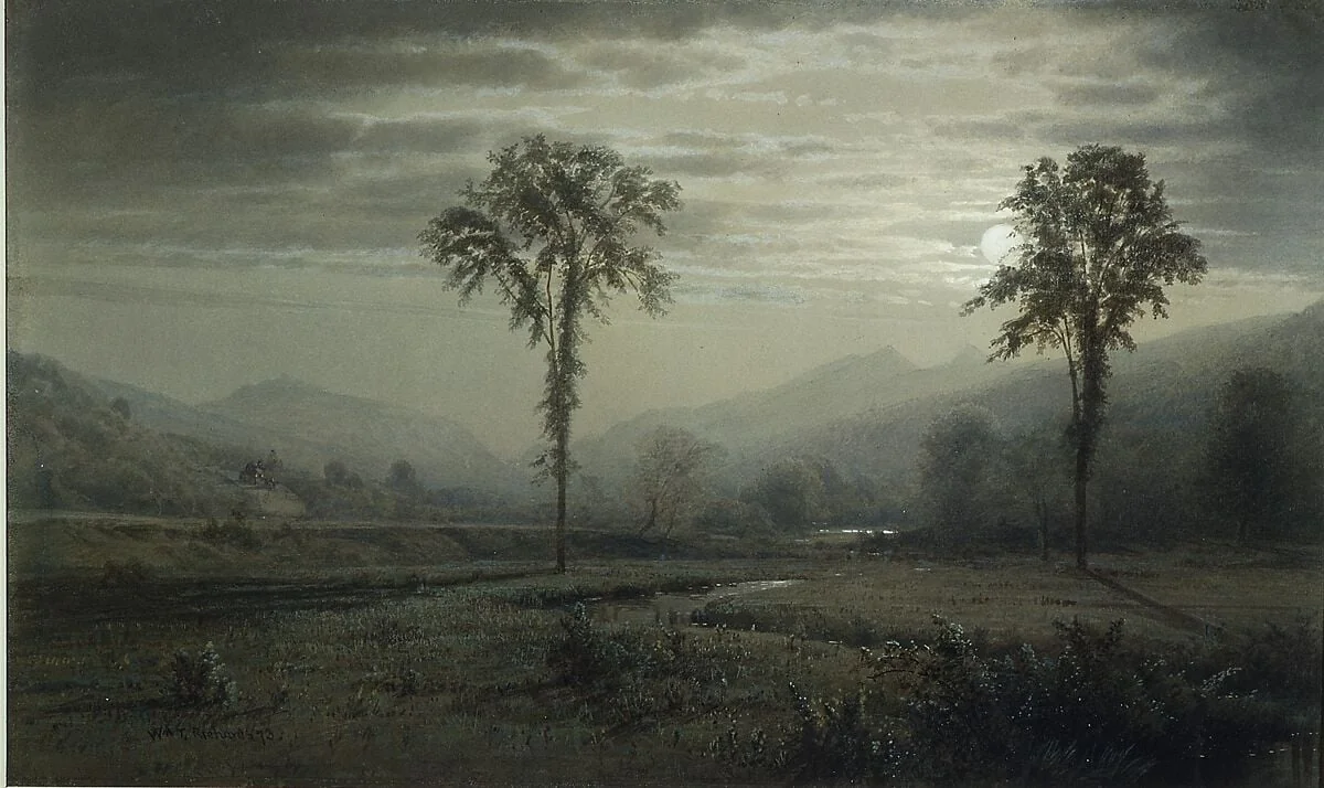 Moonlight on Mount Lafayette, New Hampshire, detail