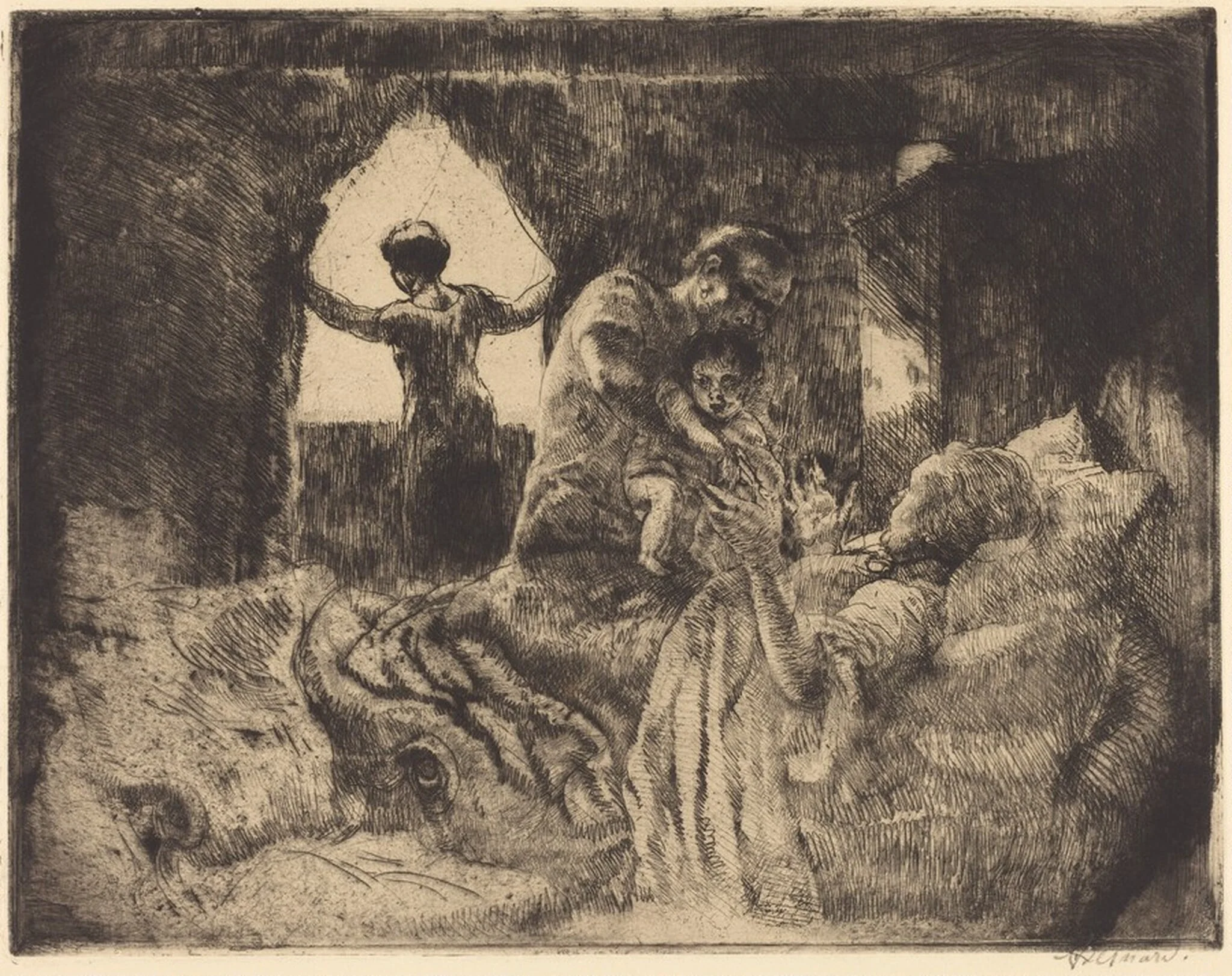 Greeting Grandmother (Le Bonjour à la Grand-mère), detail