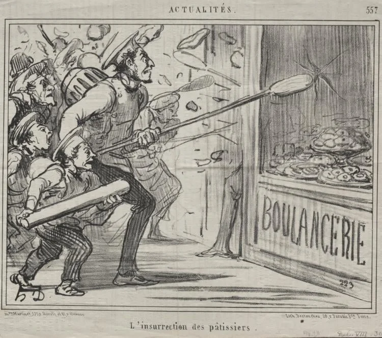 The revolt of the pastry chefs, detail