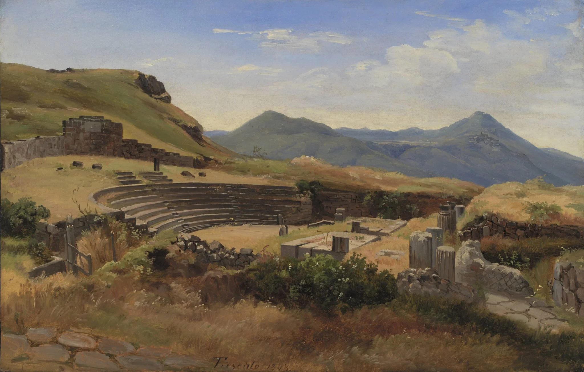 The Ruins of the Antique Theatre at Tusculum, Italy, detail