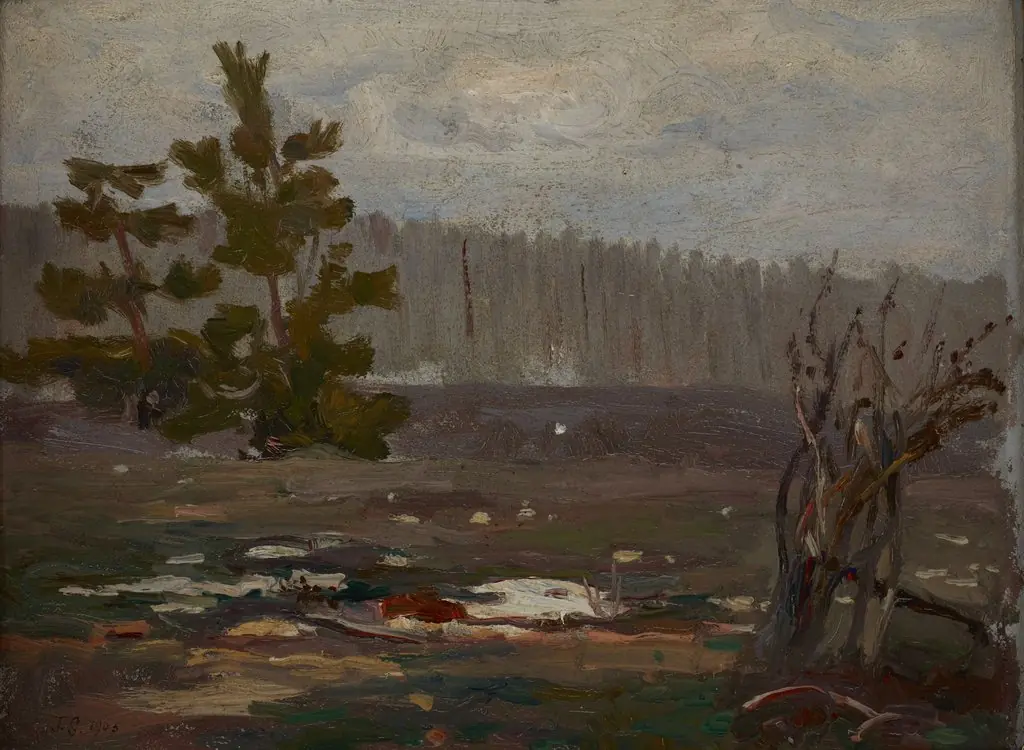 Grey Spring Day, by Jan Stanisławski, unspecified, 1903