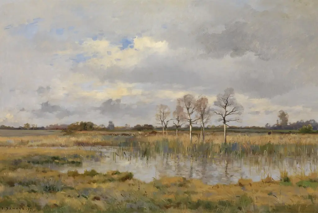 Marsh, by Pierre Emmanuel Damoye, oil, 1899