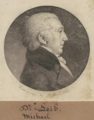 Michael Leib, by Charles B. J. Févret de Saint-Mémin, ink, 1802