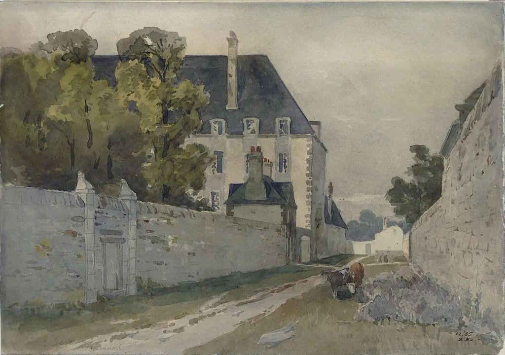 Barracks at St. Servan, by Edward Robinson, watercolor, 1840