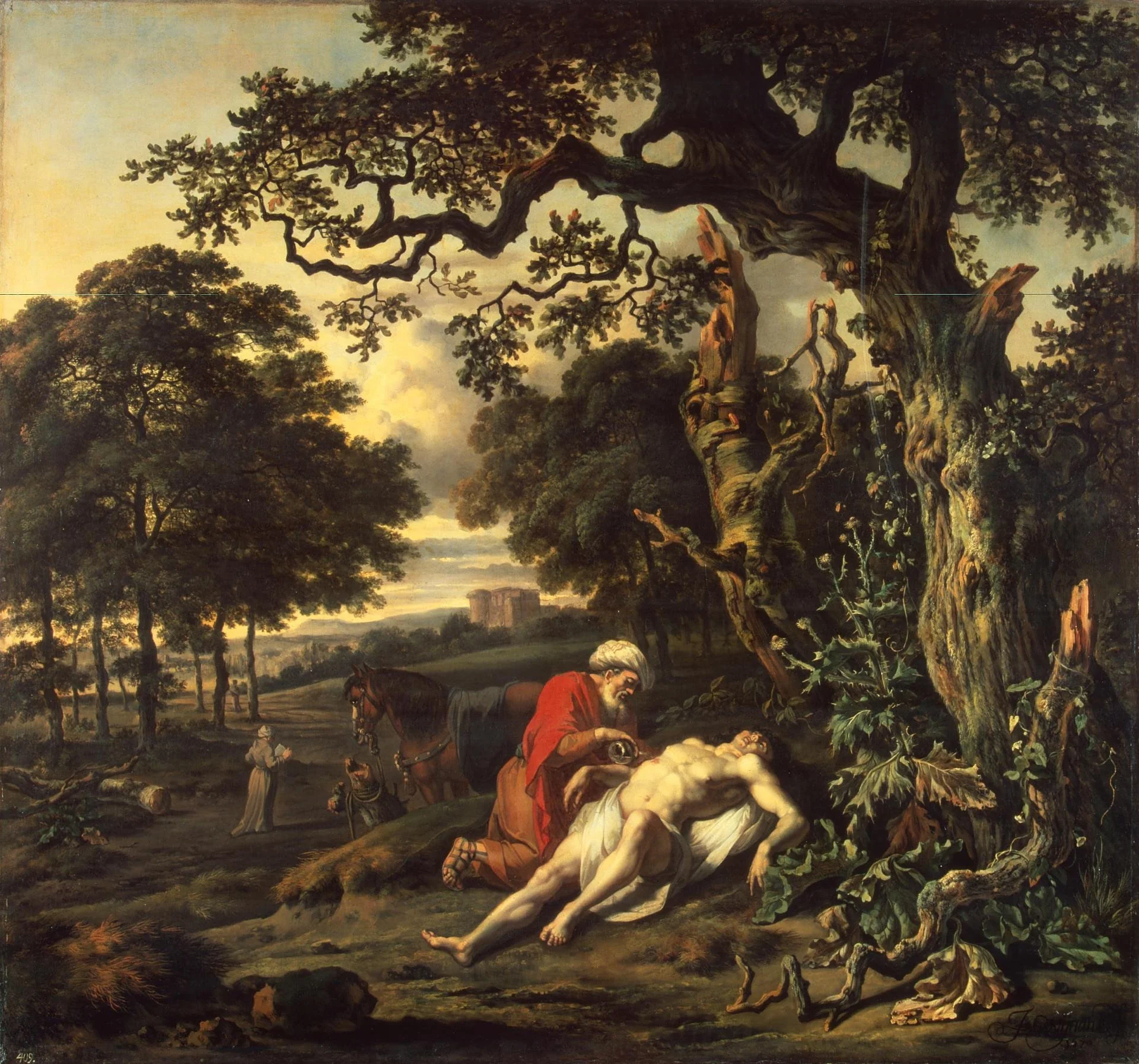Parable of the Good Samaritan, detail