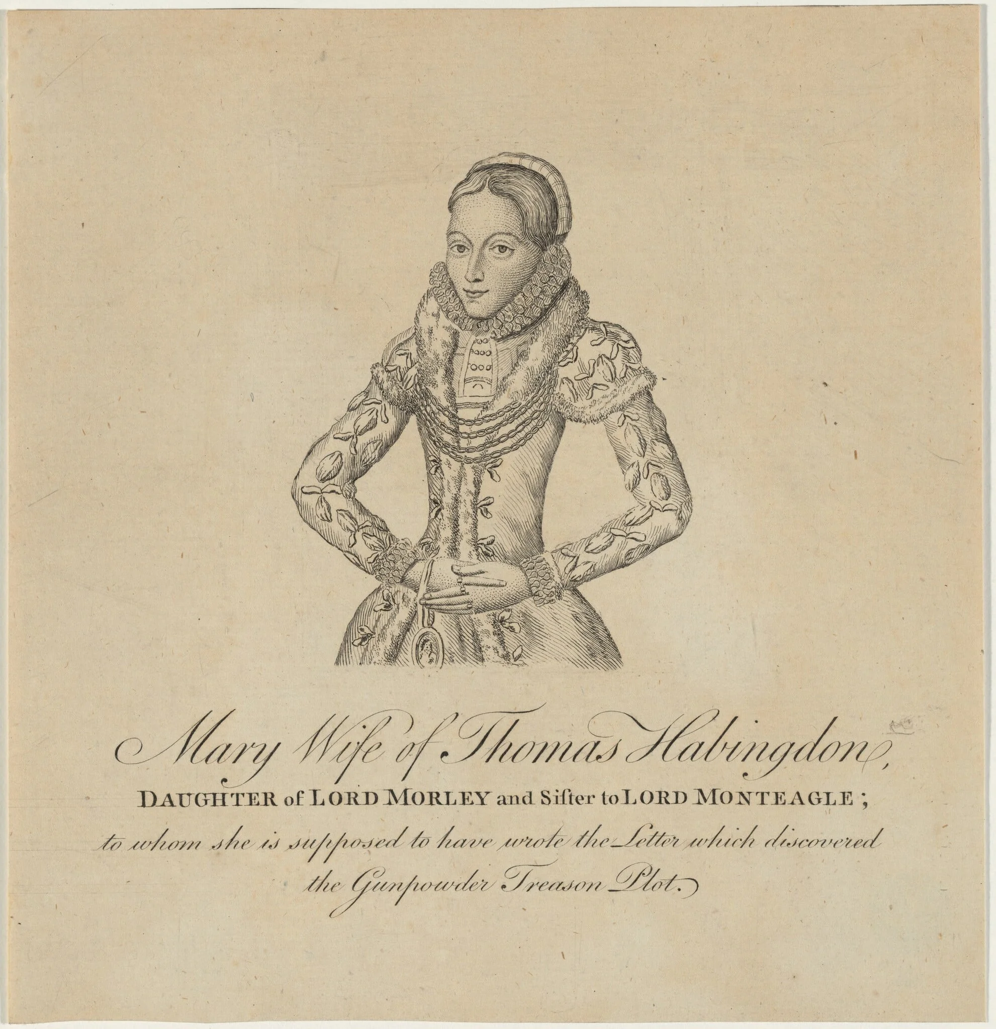 Mary, Wife of Thomas Habingdon, detail