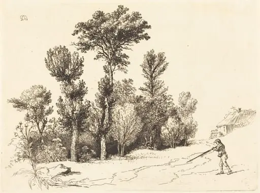 Petit Bosquet au Chasseur, by Jean-Jacques de Boissieu, ink, 1772