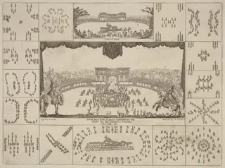 Tournament Executed in Florence for the Marriage of Grand Duke Ferdinand I, by Stefano Della Bella, ink, 1637