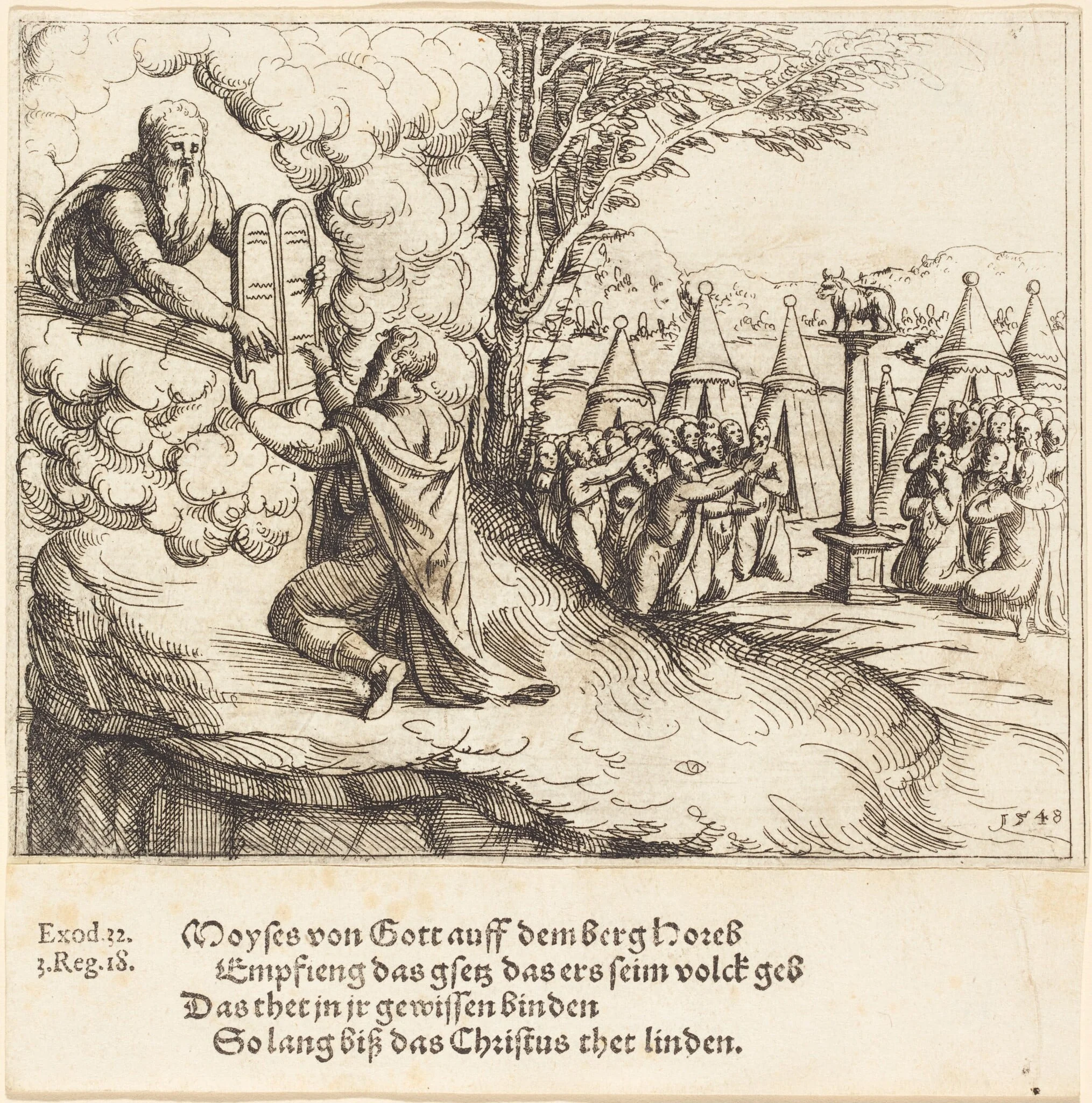 Moses Receiving the Tablets, detail